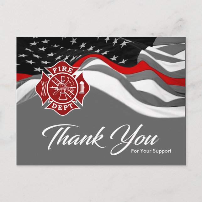 Firefighter Thank You Card (Front)