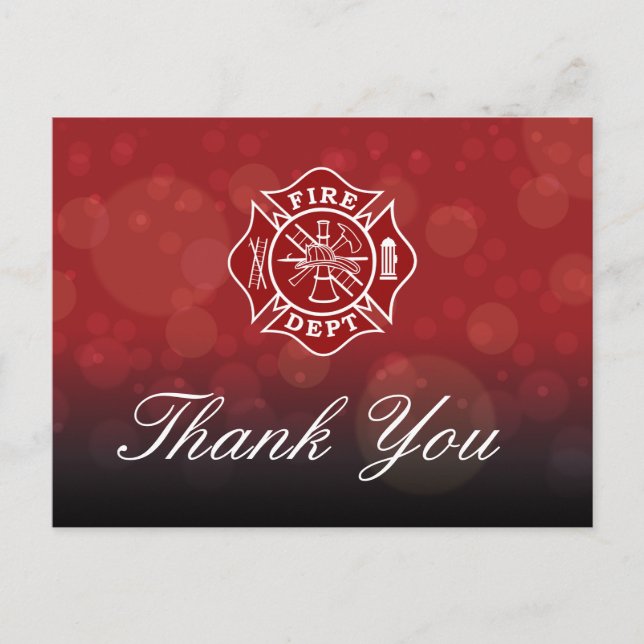 Firefighter Thank You Card (Front)