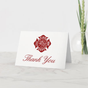 Firefighter Thank You Greeting Card