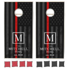 Firefighter Themed American Flag Monogram