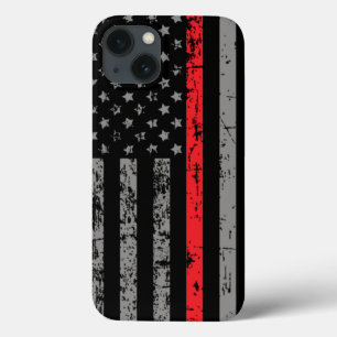 Firefighter Thin Red Line American Flag Fireman iPhone 13 Case