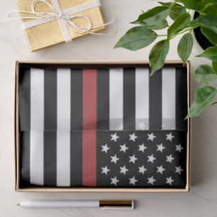 Firefighter Thin Red Line Fire Rescue Department Tissue Paper
