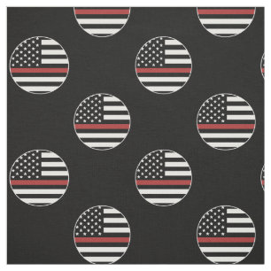Firefighter Thin Red Line Flag Fire Rescue Service Fabric