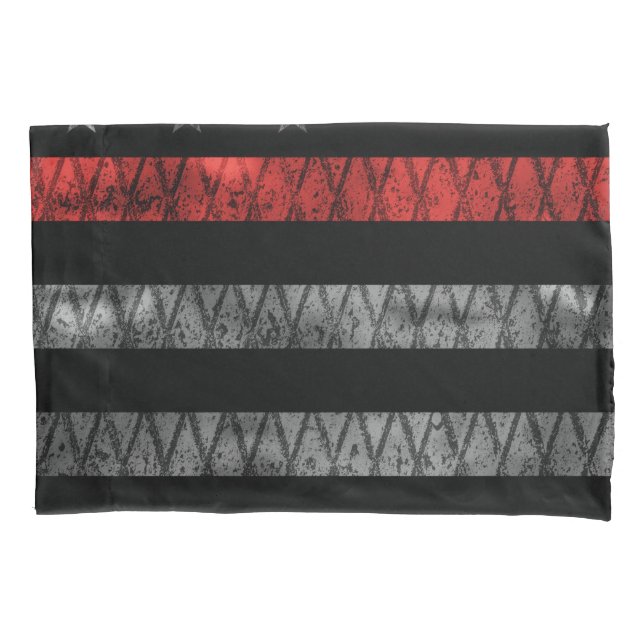 Firefighter Thin Red Line Flag Pillowcase (Front)
