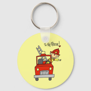 Firefighter to the Rescue T-shirts and Gifts Key Ring
