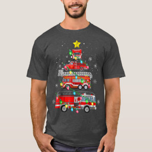 Firefighter Truck Christmas Tree Firetruck Christm T-Shirt