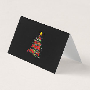 Firefighter Truck Christmas Tree Men Women Business Card