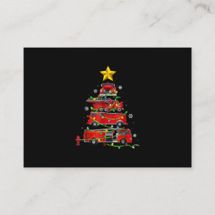 Firefighter Truck Christmas Tree Men Women Business Card