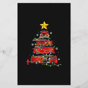 Firefighter Truck Christmas Tree Men Women Flyer