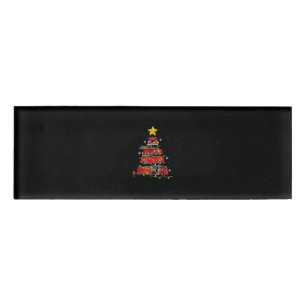 Firefighter Truck Christmas Tree Men Women Name Tag