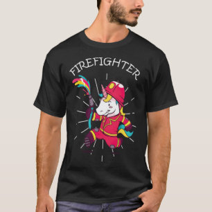 Firefighter Unicorn cute cool T-Shirt