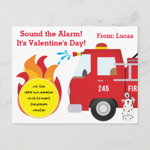 Firefighter Valentine's Play Doh gift card