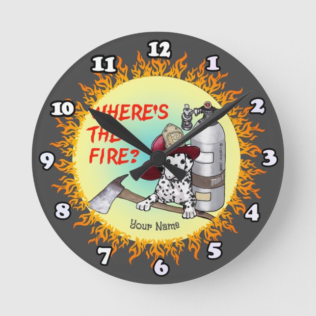 Firefighter Wheres The Fire  clock (Front)