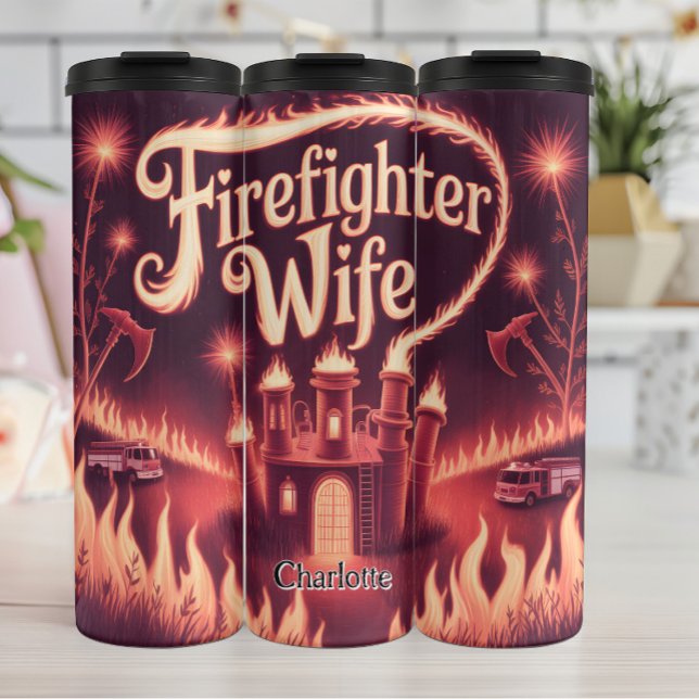 Firefighter Wife Romantic Castle Scene Thermal Tumbler (Creator Uploaded)