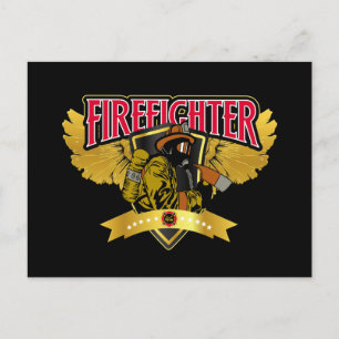 Firefighter Wings Postcard