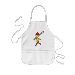 Firefighter with Ladder Tshirts and Gifts Kids Apron