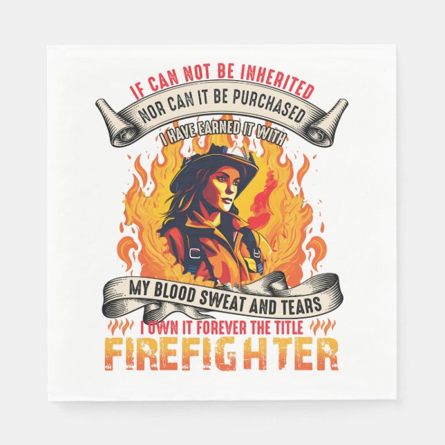 Firefighter Women Napkin (Front)