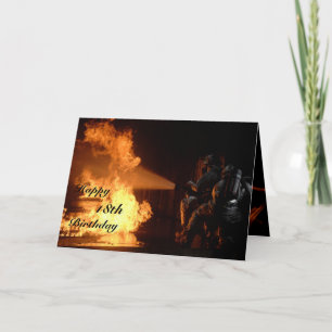 Firefighter's 18th Birthday Card