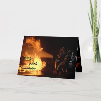 Firefighter's 18th Birthday Card