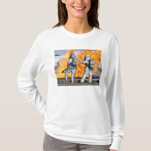Firefighters battle a simulated fire T-Shirt