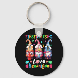 Firefighters Costume Shenanigans Lover Three Gnome Key Ring