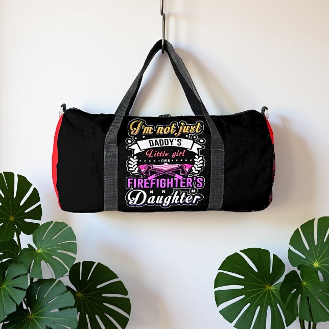 Firefighter's Daughter Proud Little Girl Duffle Bag (Creator Uploaded)