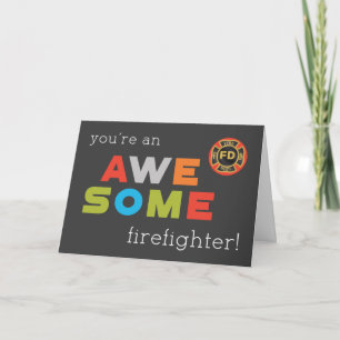 Firefighters' Day IFFD Awesome Thank You Card