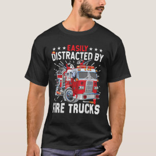 Firefighters Easily Distracted By Fire Trucks Men T-Shirt