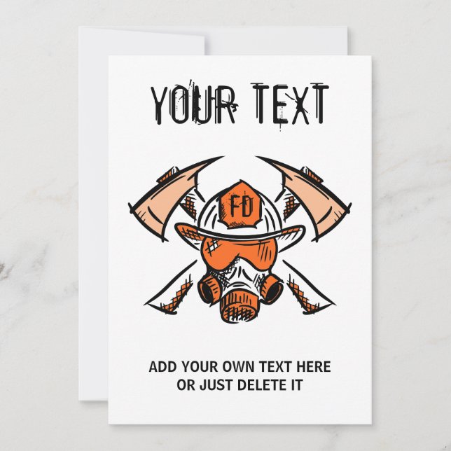 Firefighters. Fire Department. Gift Idea Invitation (Front)