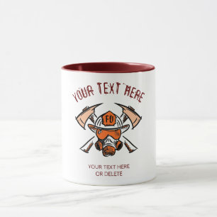 Firefighters. Fire Department. Gift Idea. Template Mug