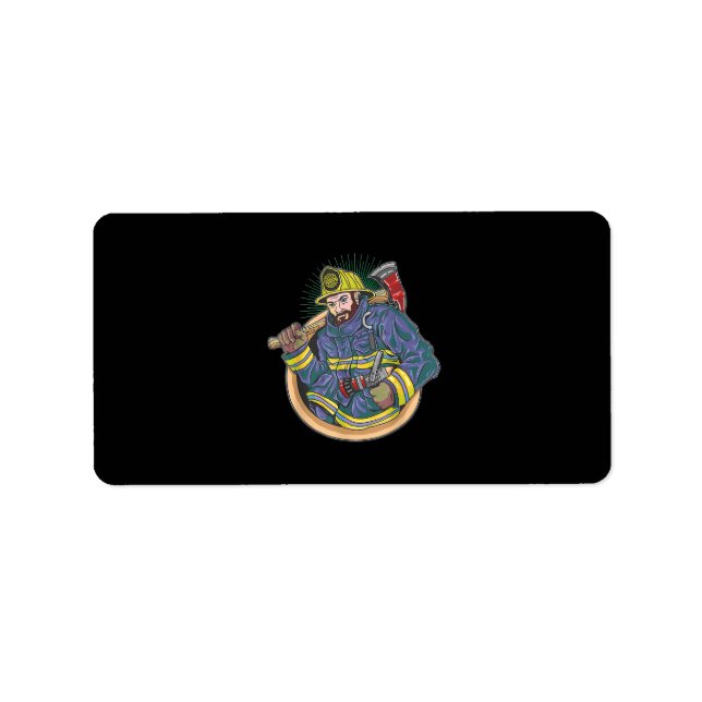 Firefighters | Firefighter Eagerly To Save Lives Label (Front)