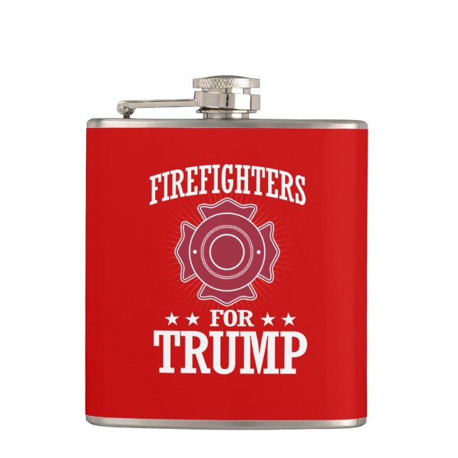 FIREFIGHTERS FOR TRUMP HIP FLASK (Front)