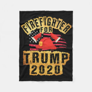 Firefighters For Trump Re-elect Trump  Fleece Blanket