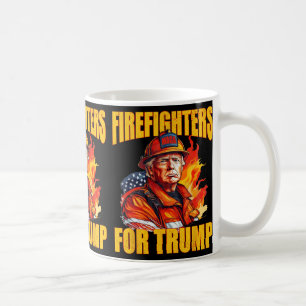 Firefighters For Trump Us Flag Trump Firefighter 1 Coffee Mug