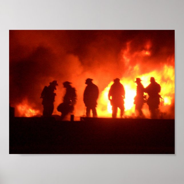 firefighters in action poster (Front)