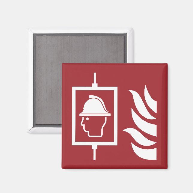 Firefighters Lift Safety Sign Magnet (Front/Back)