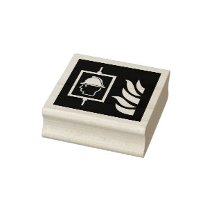 Firefighters Lift Safety Sign Rubber Stamp