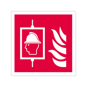 Firefighters Lift Safety Sign Self-inking Stamp