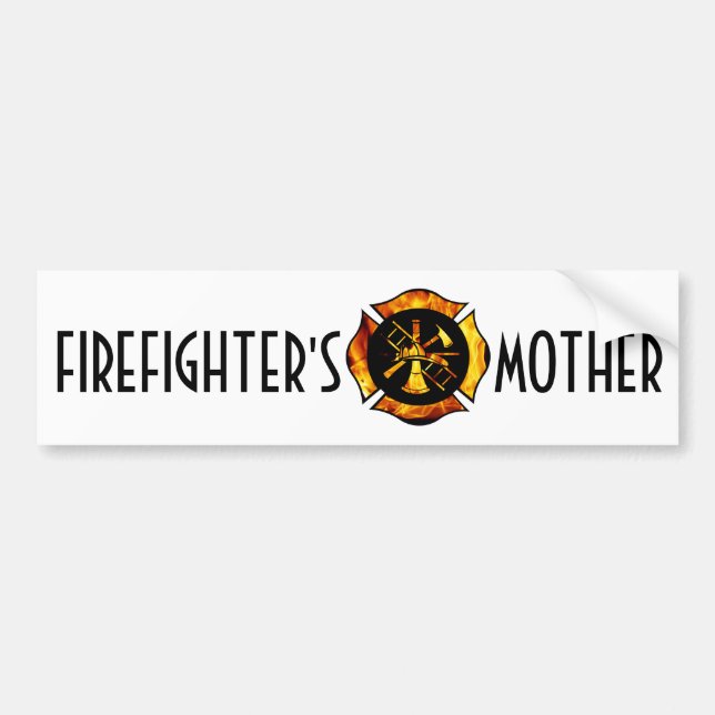 Firefighter's Mother Bumpersticker Bumper Sticker (Front)