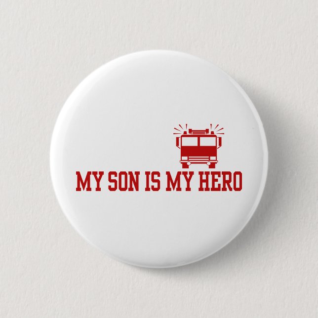 Firefighter's Mum Dad 6 Cm Round Badge (Front)