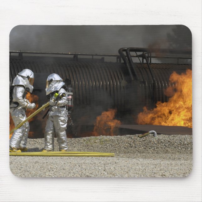 Firefighters neutralise a live fire mouse pad (Front)