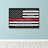 Firefighter's Prayer Personalised Thin Red Line