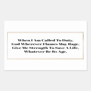 Firefighters' Prayer Stickers