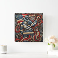 Firefighter's Proud Tribute in Art