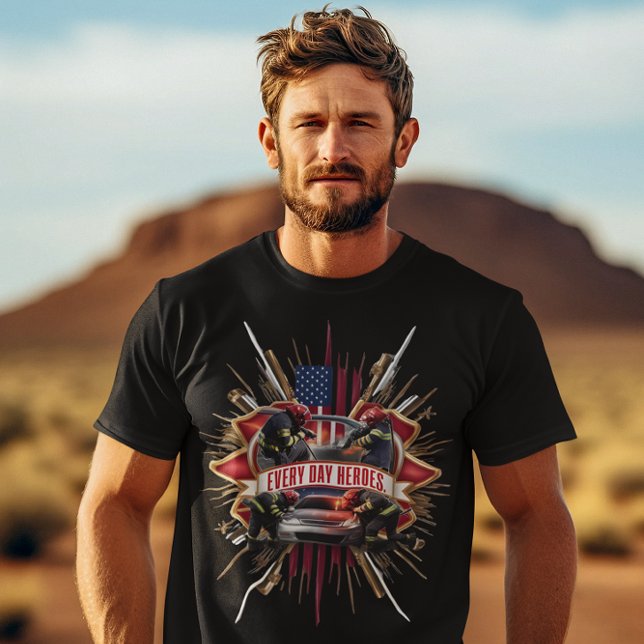 Firefighters Rescue Car Accident T-Shirt (Creator Uploaded)