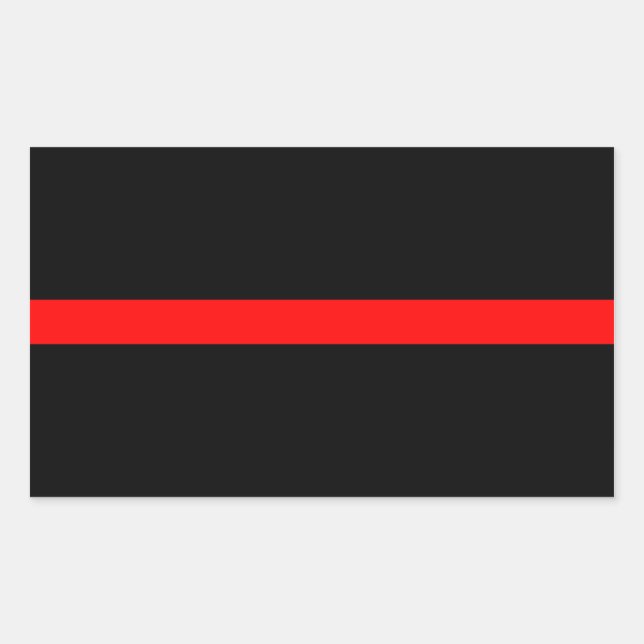Firefighters Thin Red Line Rectangular Sticker (Front)