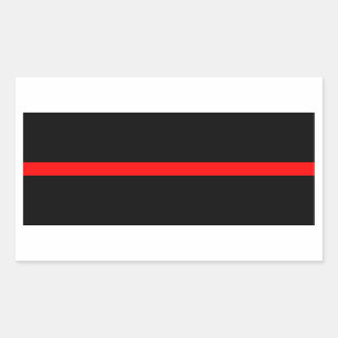 Firefighter's Thin Red LIne Rectangular Sticker