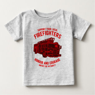 Firefighters Truck Baby T-Shirt
