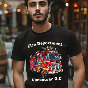 Firefighter's truck responds to an emergency T-Shirt