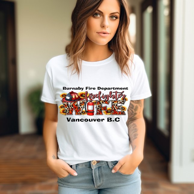 Firefighter's wife proudly supports him T-Shirt (Creator Uploaded)